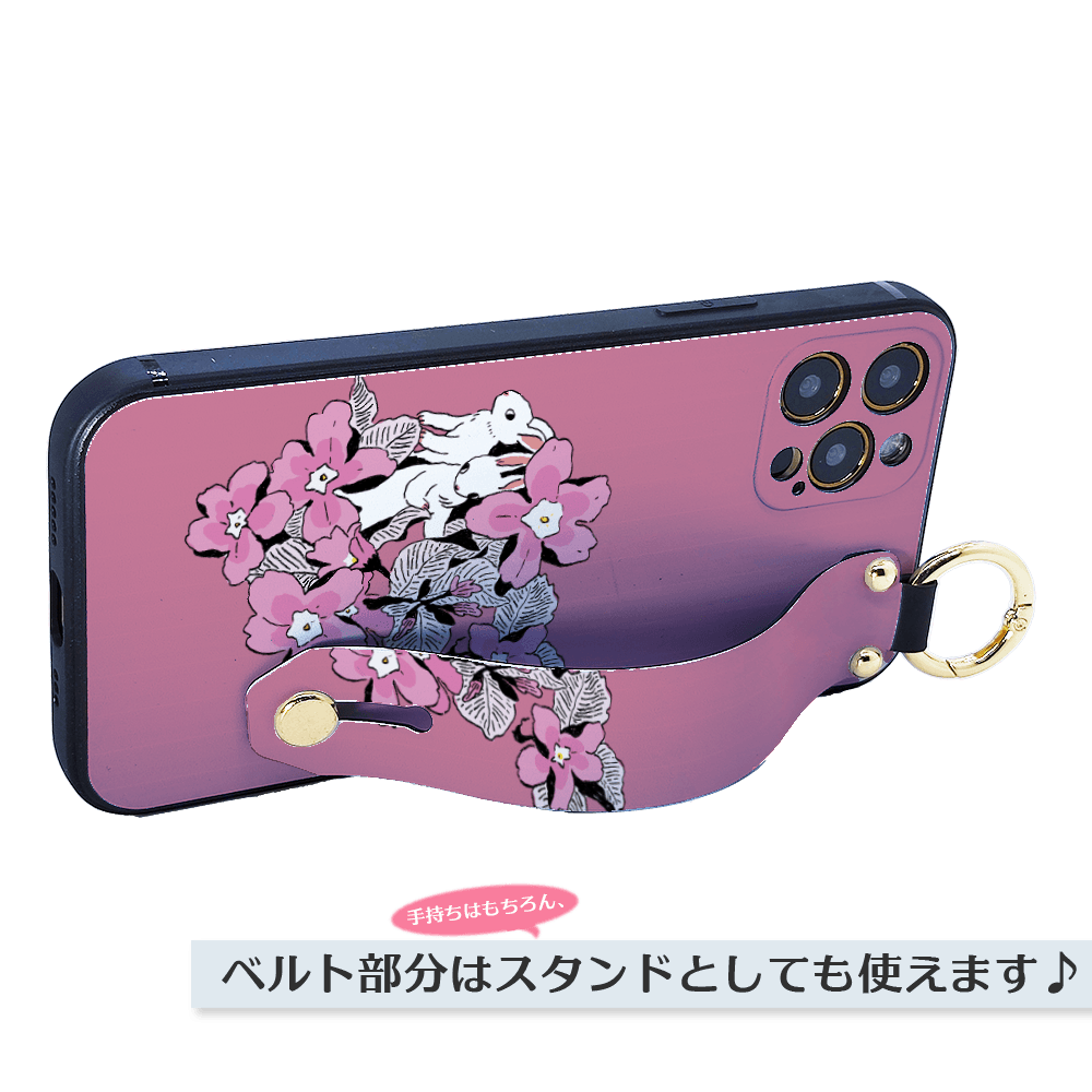 ★ほぼ全機種対応 ベルト付きソフトケース★坂本奈緒 ★「誰かの花」うさぎA | 2枚目