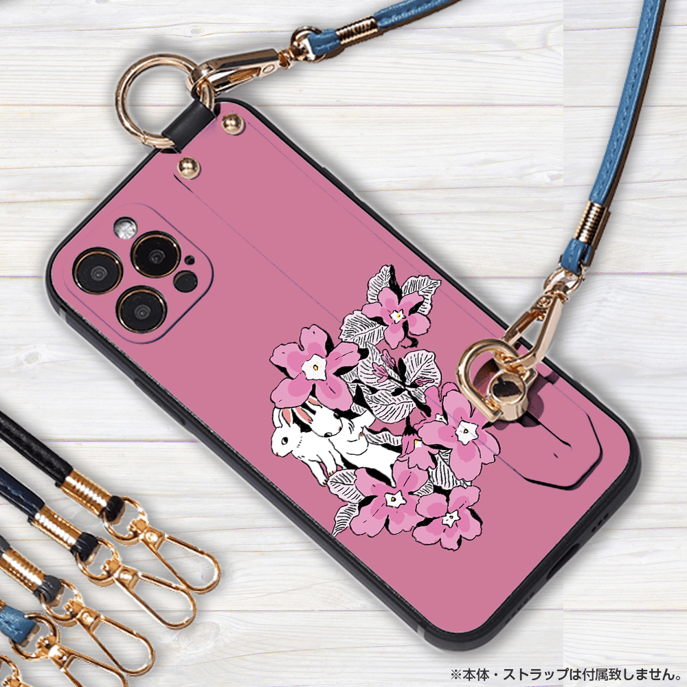 ★ほぼ全機種対応 ベルト付きソフトケース★坂本奈緒 ★「誰かの花」うさぎA | 3枚目