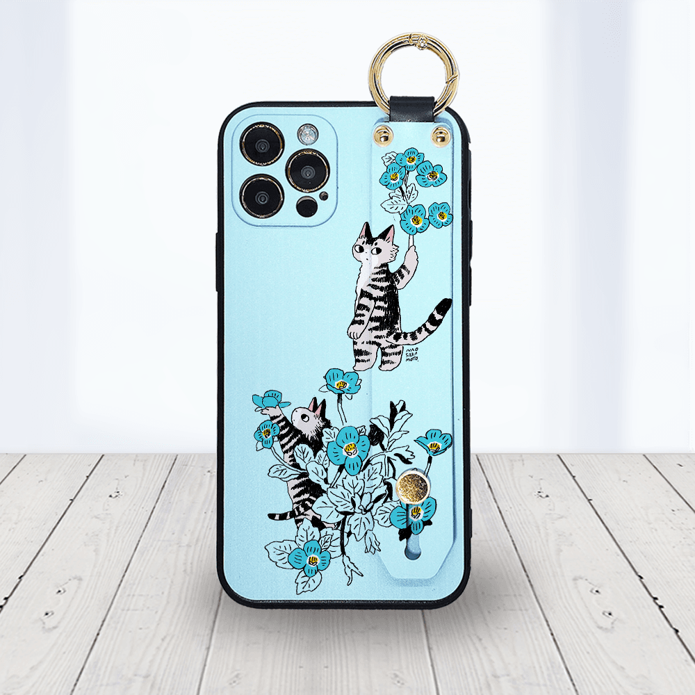 ★ほぼ全機種対応 ベルト付きソフトケース★坂本奈緒 ★「誰かの花」しまねこAB