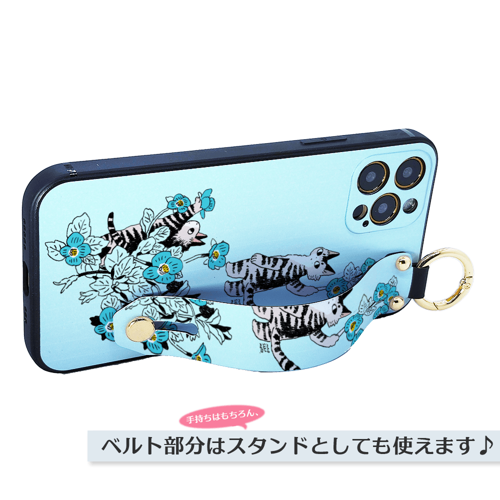 ★ほぼ全機種対応 ベルト付きソフトケース★坂本奈緒 ★「誰かの花」しまねこAB | 2枚目