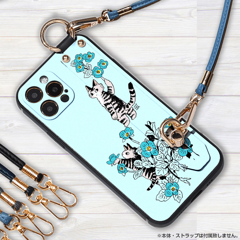 ★ほぼ全機種対応 ベルト付きソフトケース★坂本奈緒 ★「誰かの花」しまねこAB | 4枚目