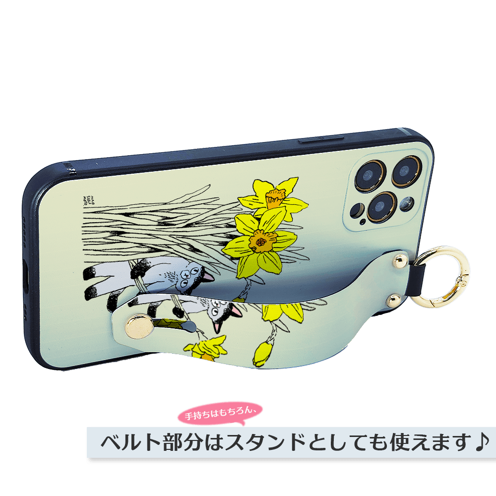 ★ほぼ全機種対応 ベルト付きソフトケース★坂本奈緒 ★「誰かの花」ねこA | 2枚目