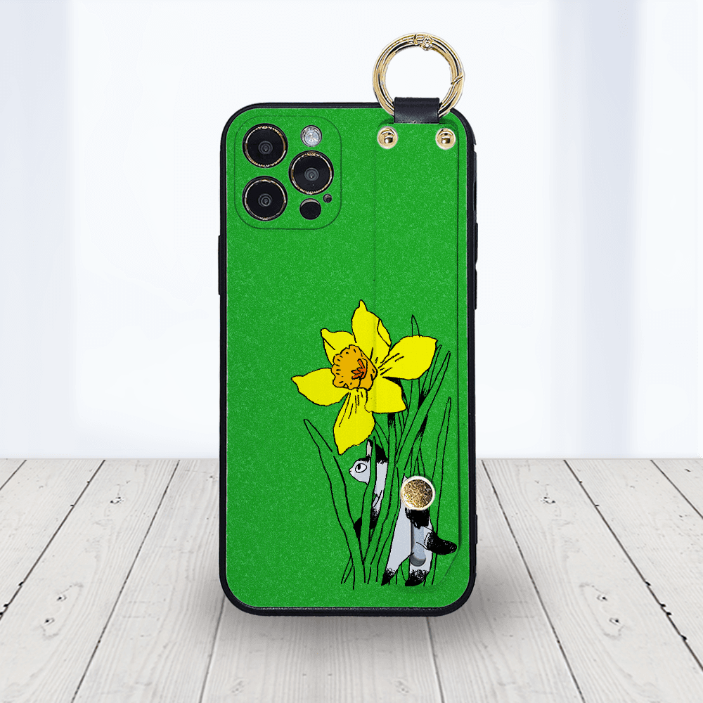 ★ほぼ全機種対応 ベルト付きソフトケース★坂本奈緒 ★「誰かの花」ねこB