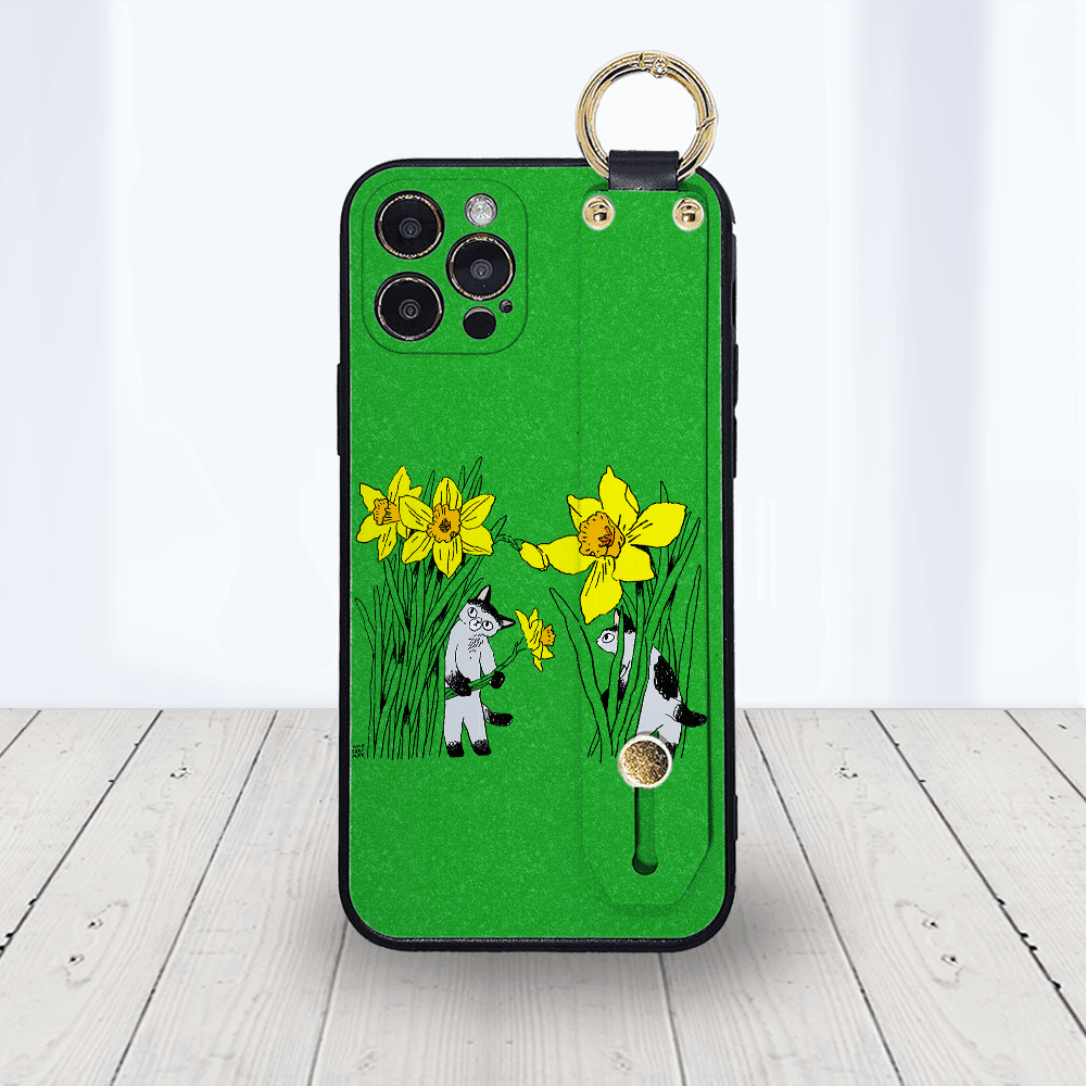 ★ほぼ全機種対応 ベルト付きソフトケース★坂本奈緒 ★「誰かの花」ねこAB