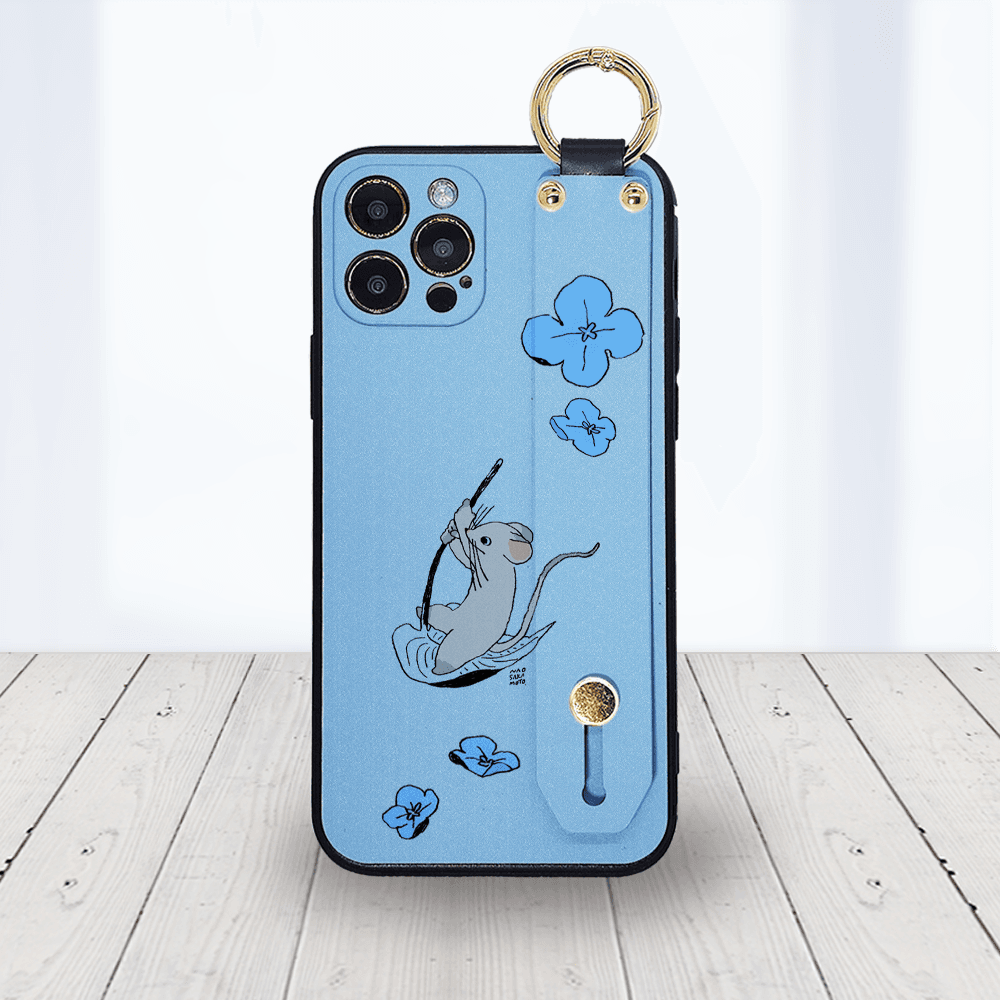 ★ほぼ全機種対応 ベルト付きソフトケース★坂本奈緒 ★「誰かの花」ねずみB