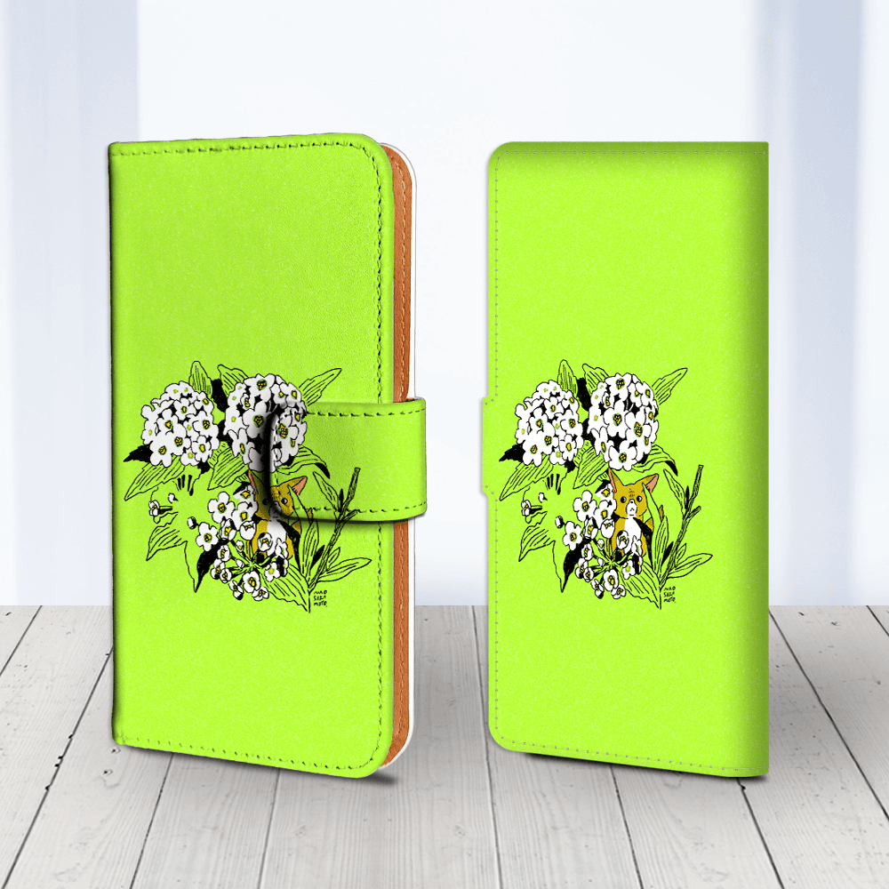 Android 他 iPhone 対応 フラップあり手帳型ケース ★坂本奈緒 ★「誰かの花」フェネックA