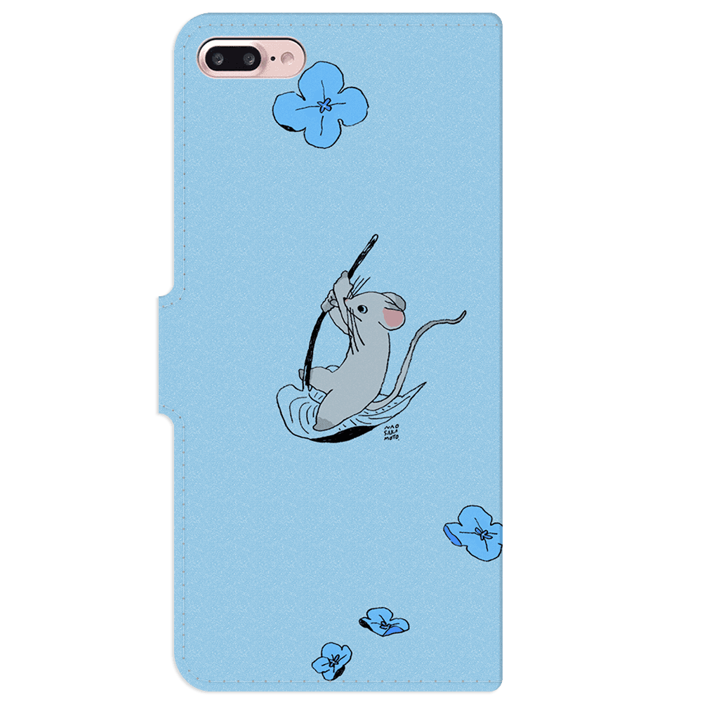 Android 他 iPhone 対応 フラップあり手帳型ケース ★坂本奈緒 ★「誰かの花」ねずみB | 3枚目