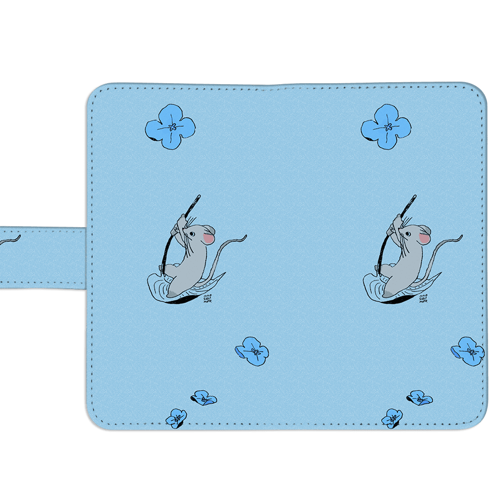 Android 他 iPhone 対応 フラップあり手帳型ケース ★坂本奈緒 ★「誰かの花」ねずみB | 4枚目