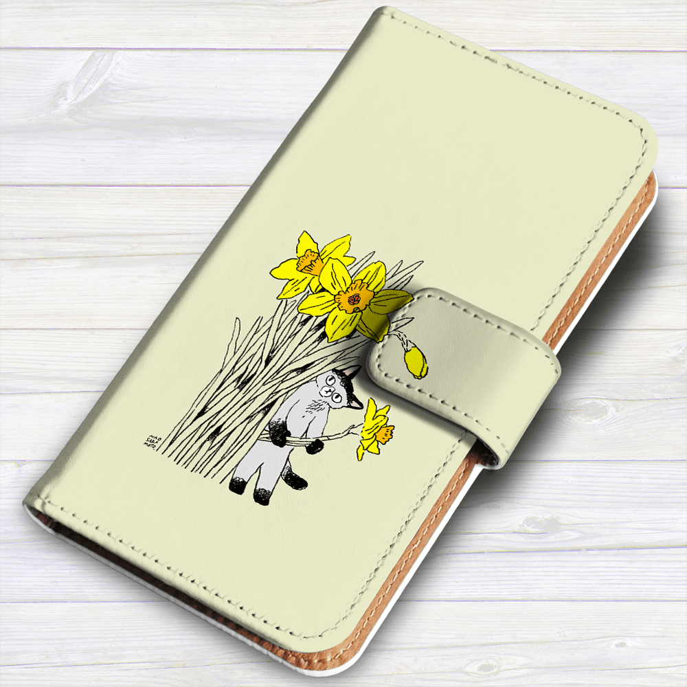 Android 他 iPhone 対応 フラップあり手帳型ケース ★坂本奈緒 ★「誰かの花」ねこA | 2枚目