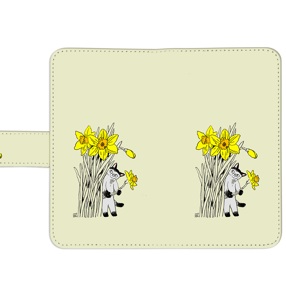 Android 他 iPhone 対応 フラップあり手帳型ケース ★坂本奈緒 ★「誰かの花」ねこA | 4枚目