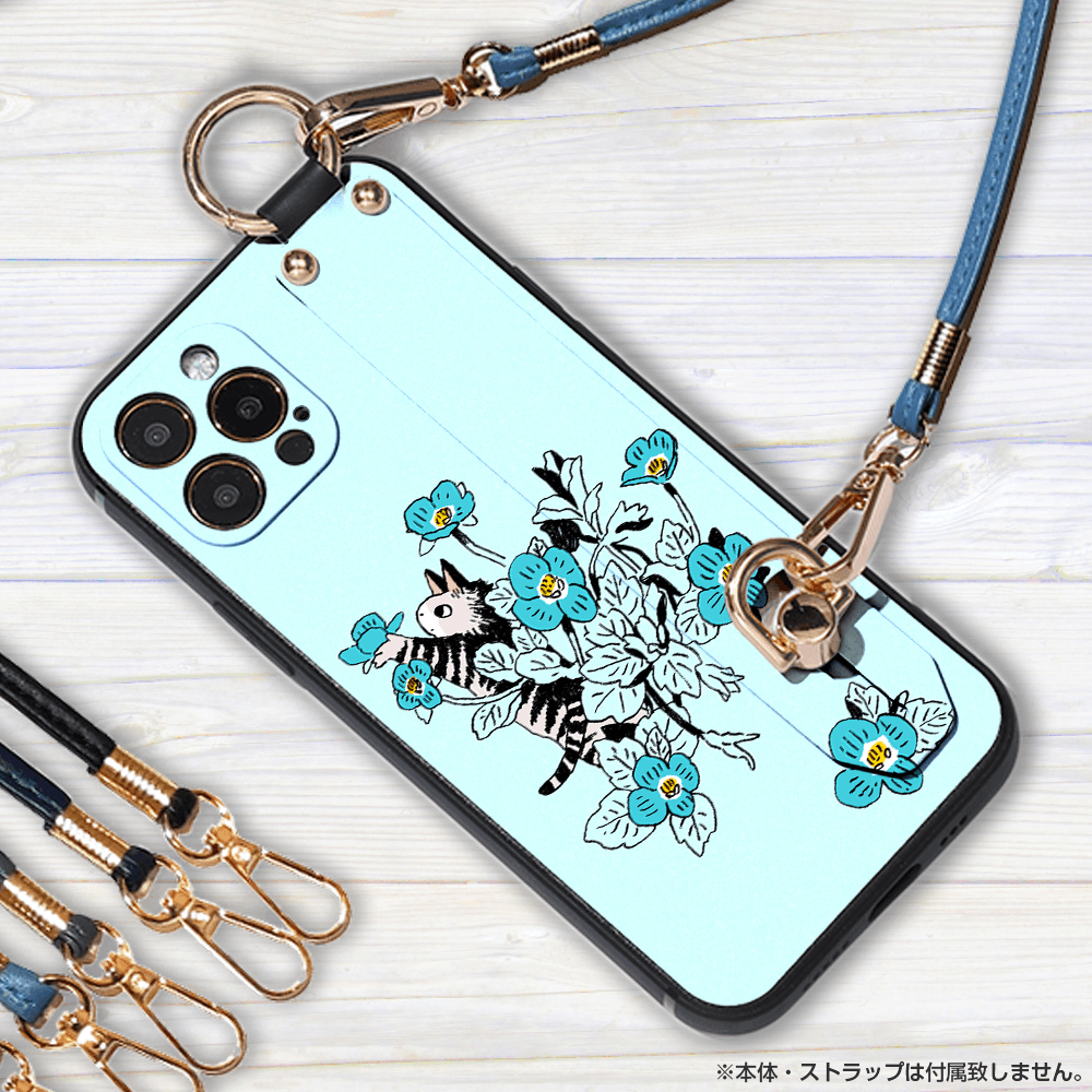 ★ほぼ全機種対応 ベルト付きソフトケース★坂本奈緒 ★「誰かの花」しまねこA | 2枚目