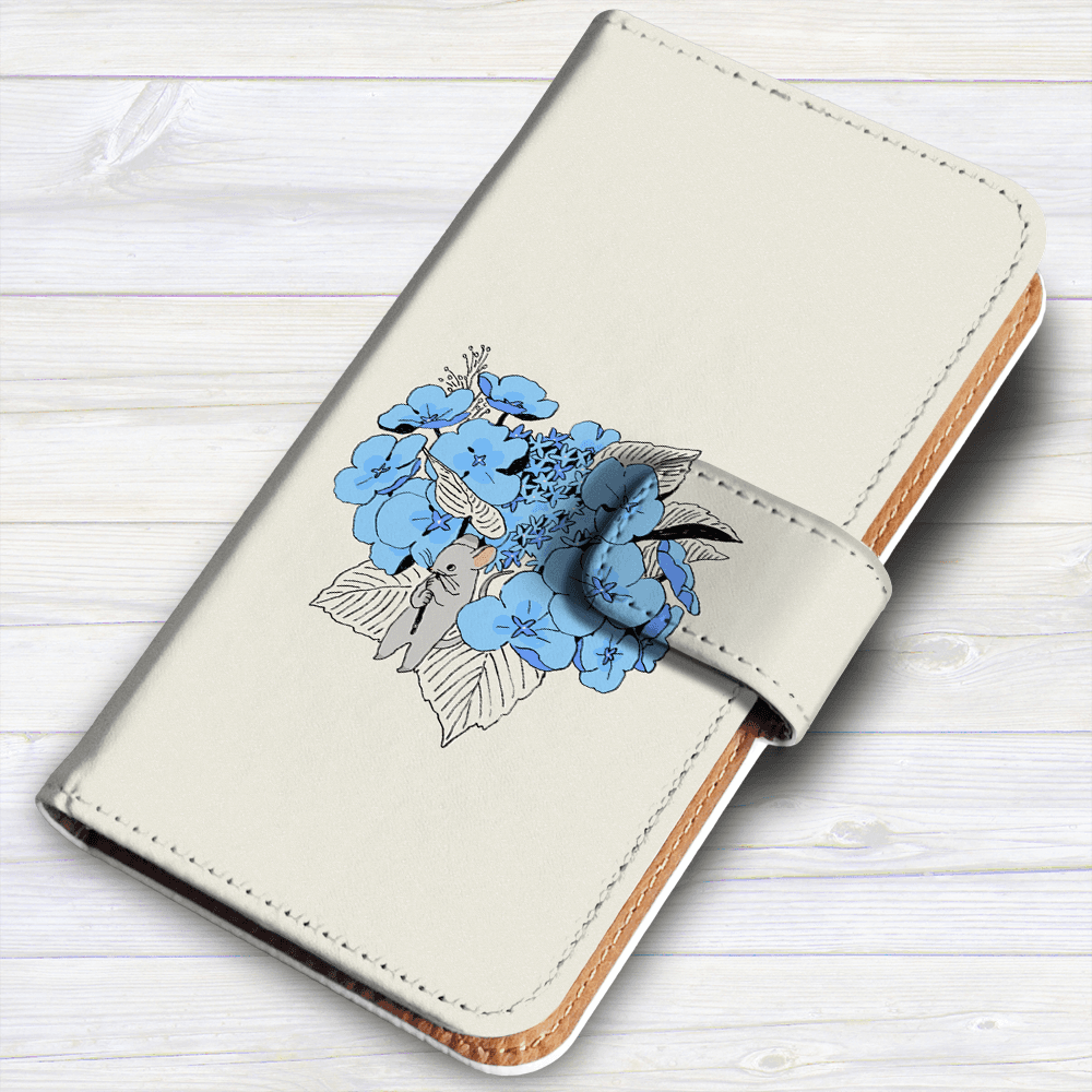 Android 他 iPhone 対応 フラップあり手帳型ケース ★坂本奈緒 ★「誰かの花」ねずみAB | 2枚目